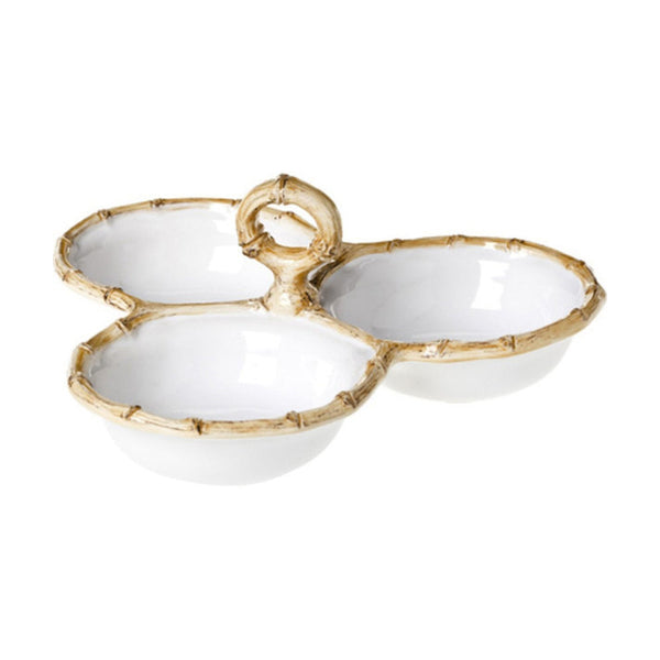 Juliska Classic Bamboo Cocktail Triple Server
