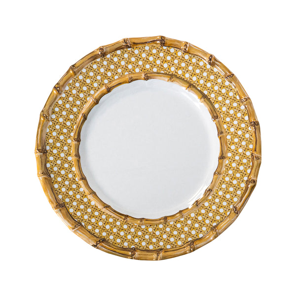 Juliska Bamboo Caning Melamine Dessert/Salad Plate - Natural