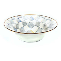 MacKenzie-Childs Sterling Check Enamel Serving Bowl