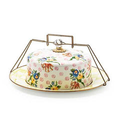 MacKenzie-Childs Wildflowers Enamel Cake Carrier