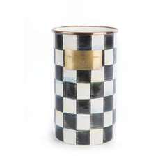 MacKenzie Childs Courtly Check Enamel Utensil Holder