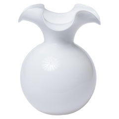 Vietri Hibiscus Glass White Medium Vase